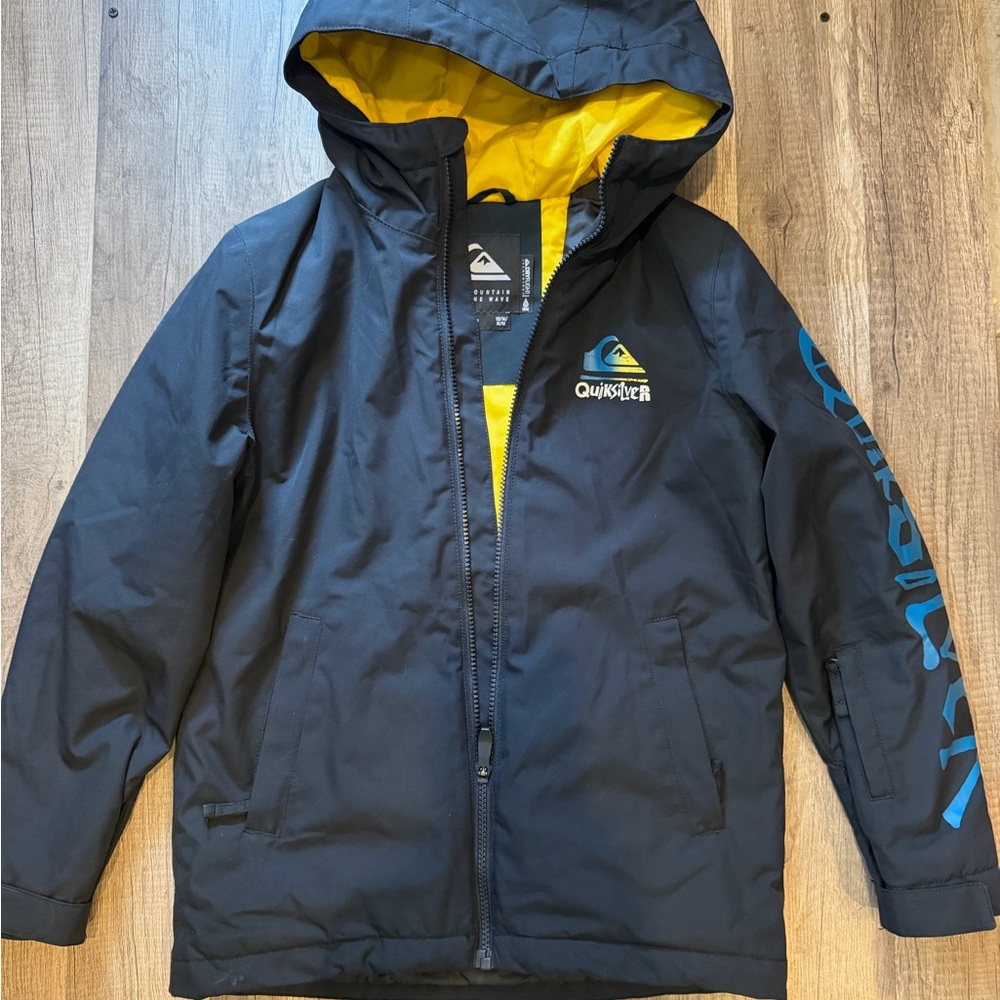 Quiksilver Boys Blue Blake Ski/Snowboard Jacket 10 Medium EUC
